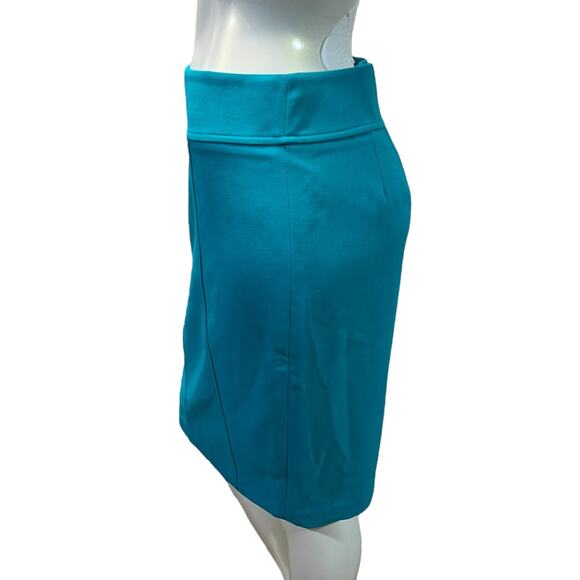 LOFT Teal Pencil Skirt Size 2 NWT Professional Office Wear - Picture 2 of 12